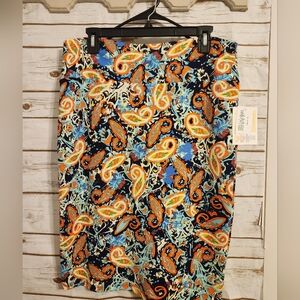 Vibrant Paisley Print LuLaRoe Skirt